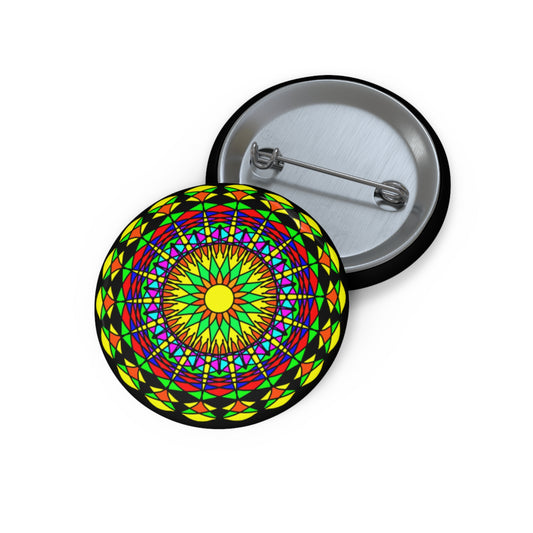 Stained-Glass Mandala Pin Printify