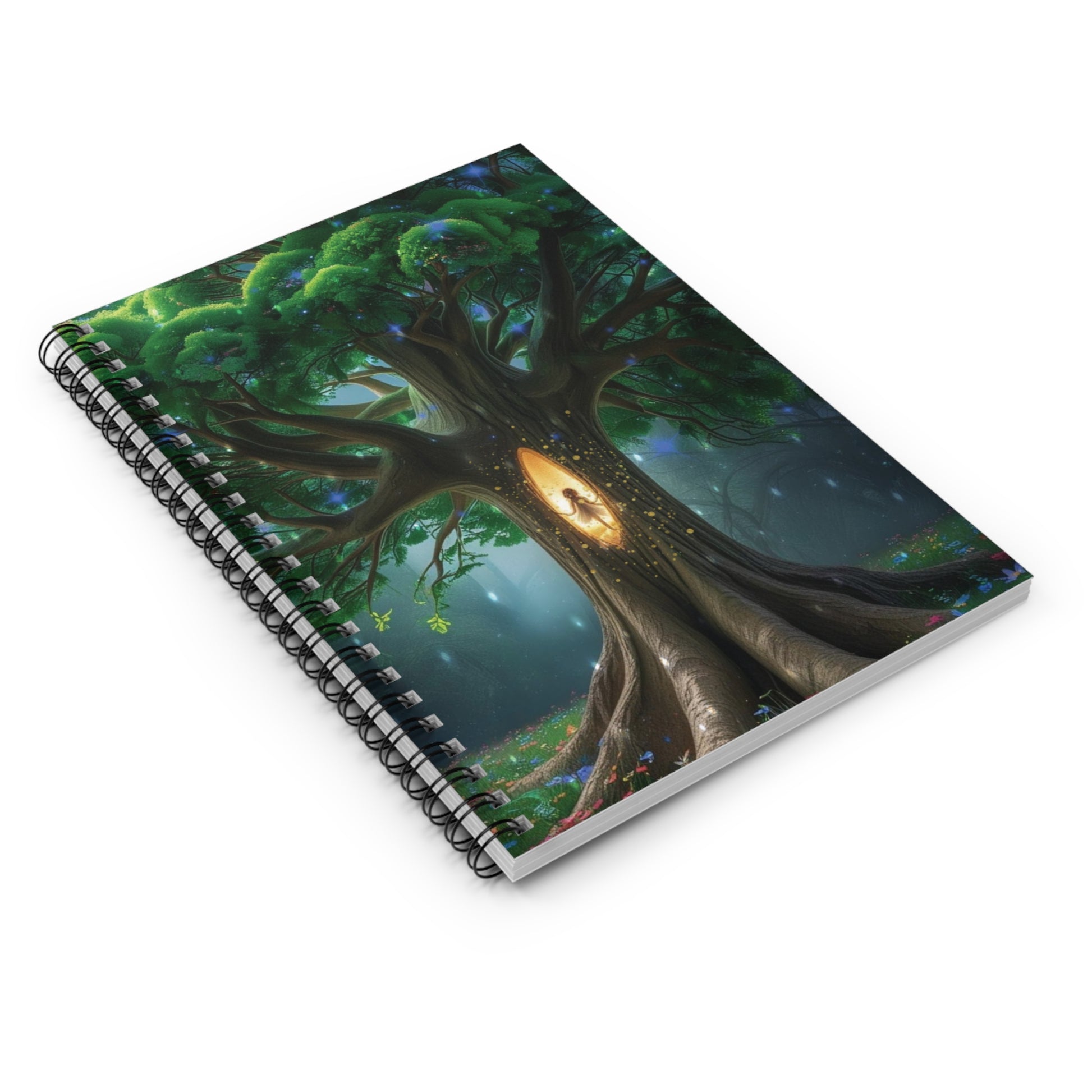 Fairy Tree Ruled Spiral Notebook — Back to School Journal Printify