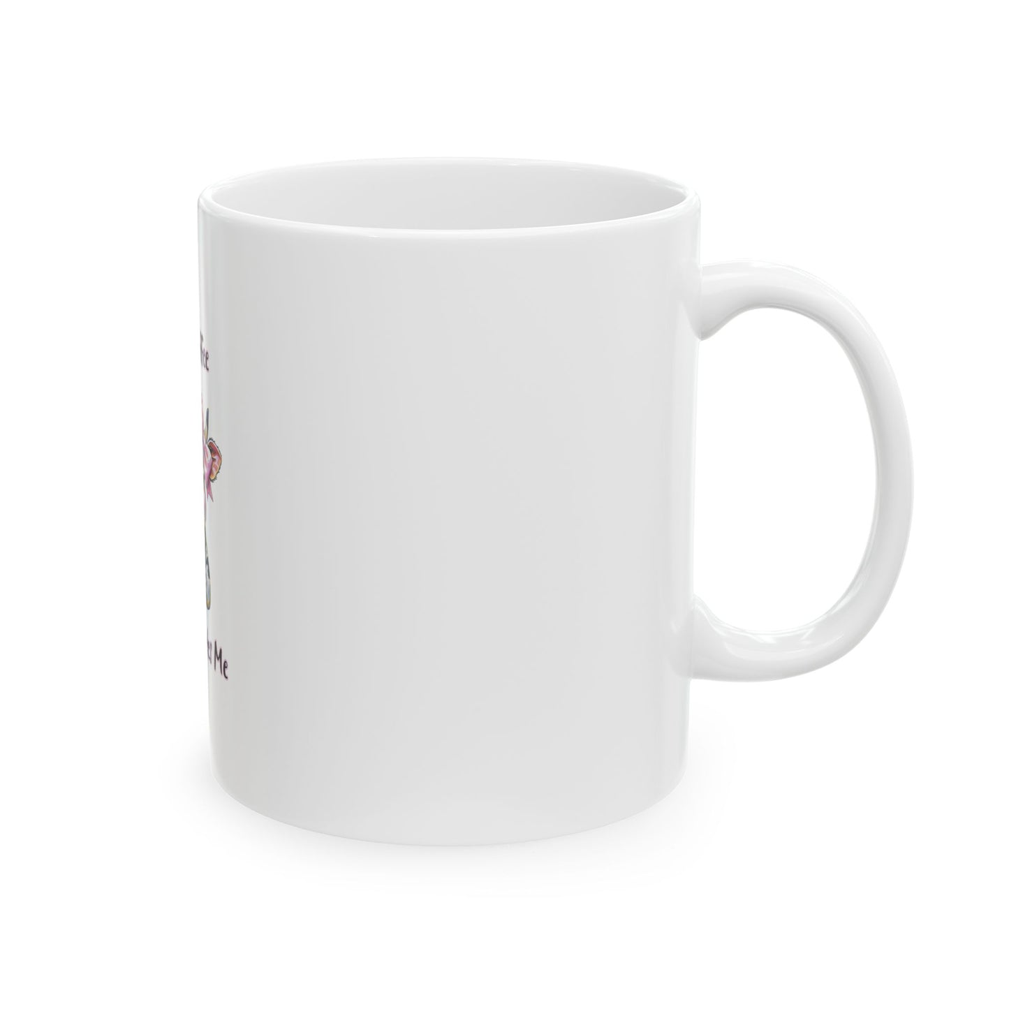 Ceramic Mug - "Only Coffee Mooo-tivates Me" Cute Cow Coffee Mug (11oz, 15oz) Printify