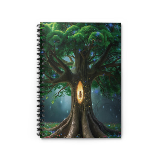 Fairy Tree Ruled Spiral Notebook — Back to School Journal Printify