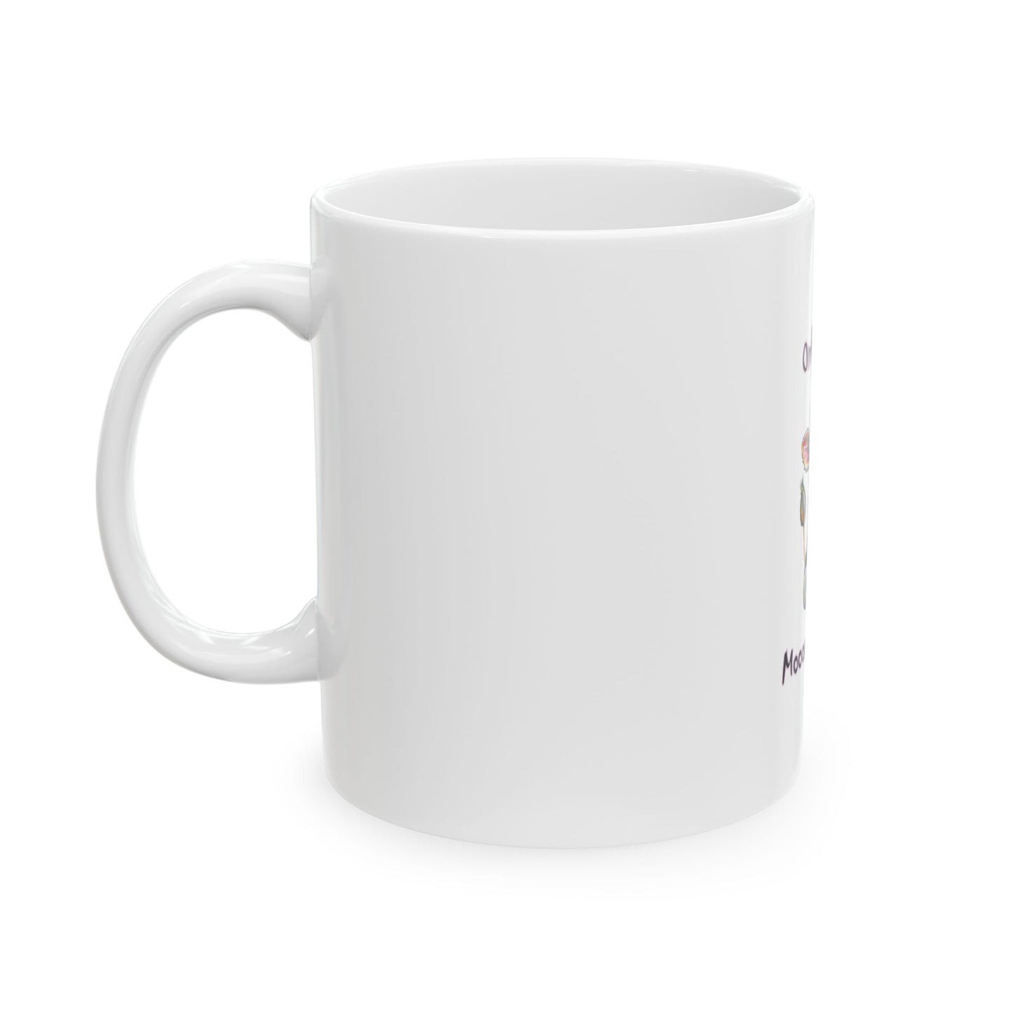 Ceramic Mug - "Only Coffee Mooo-tivates Me" Cute Cow Coffee Mug (11oz, 15oz) Printify